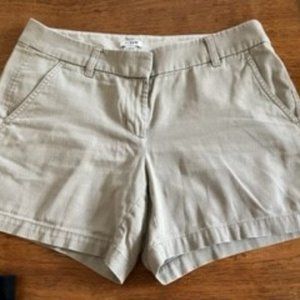 J. Crew Khaki Size 4 Cotton Shorts